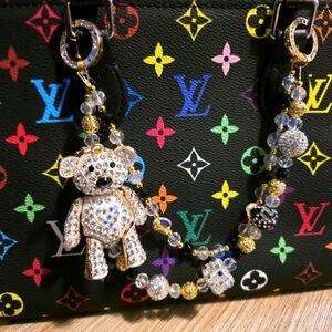 Crystal Teddy Bear Handbag Charm